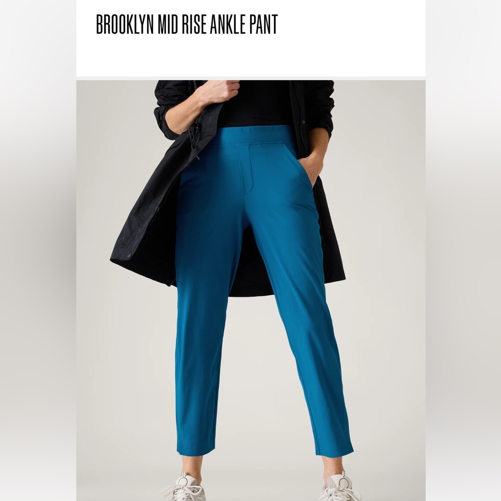 Athleta Brooklyn Mid-Rise Ankle Pant 8 Dark Lapis Blue